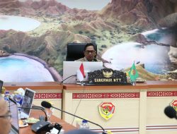 Pj. Gubernur Pimpin Rakor Pemantauan, Evaluasi,  Pelaporan Situasi Perkembangan Politik Pelaksanaan Pemilu di NTT 