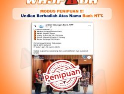 Penjahat Siber Catut Nama Bank NTT untuk Jerat Nasabah Lewat Undian Palsu