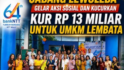 Penyerahan KUR Ramaikan HUT ke 64 Bank NTT di Lembata