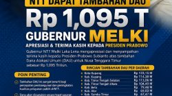 NTT Dapat Tambahan DAU Rp 1,095 Triliun, Gubernur Melki : Presiden Memberikan Perhatian Terhadap Kondisi Fiskal Daerah